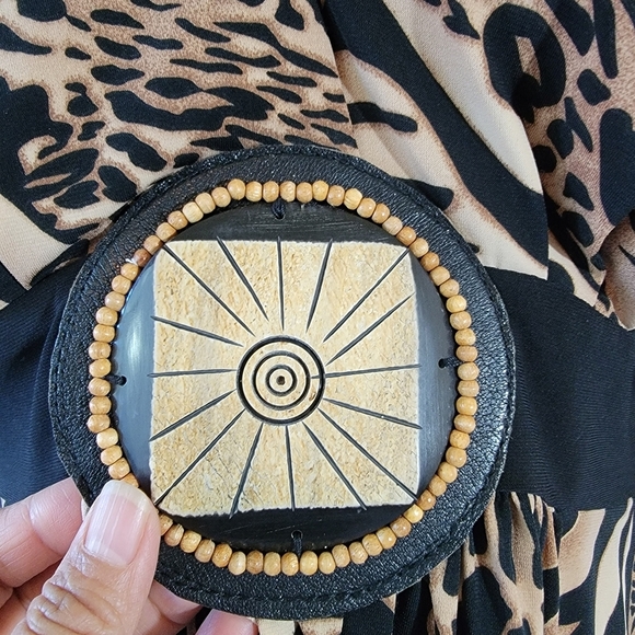 VTG Y2K Linda Segal Babydoll Top Sz L Animal Print Whimsigoth Fairy Grunge Boho - Picture 4 of 13